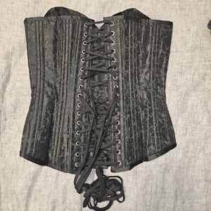 Black waist training corset